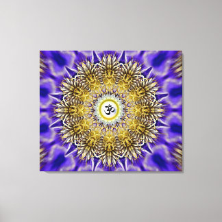 Clematis Om Mandala Stretched Kanvastryck