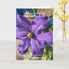 Clematis-Personligen 8:e Bröllop-årsdagen Kort