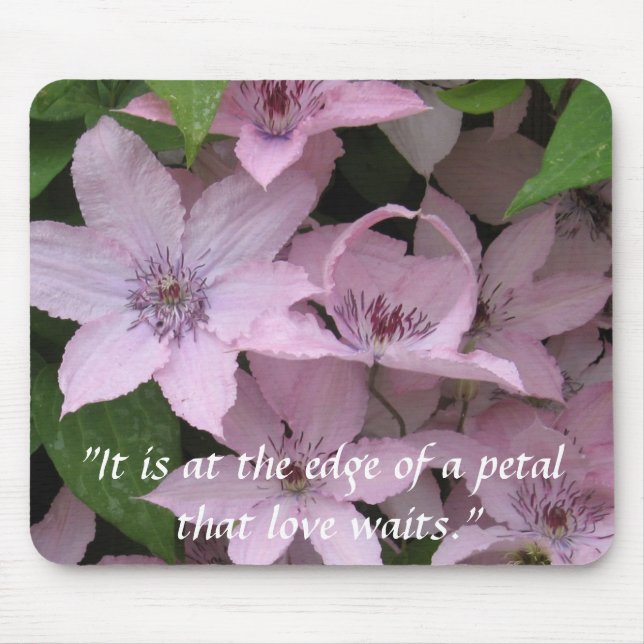 Clematis vecklade ut Mousepad Musmatta (Framsidan)
