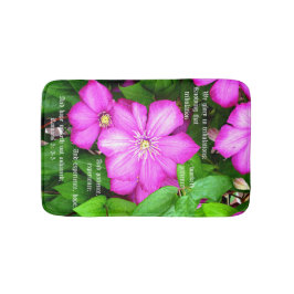 Clematis with Romans 5:3-5 Badrumsmatta