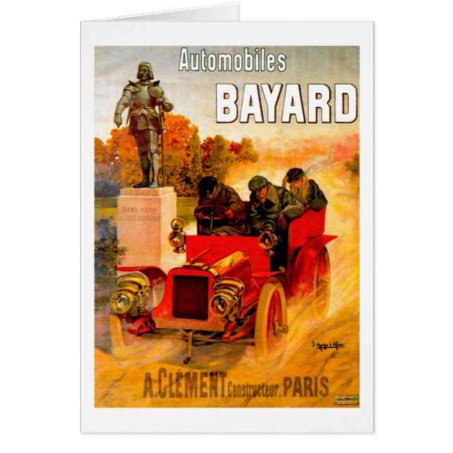 Clément-Bayard ~ Vintage Automobile Advertisement Hälsningskort (Framsidan)