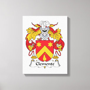 Clemente Family Crest Canvastryck