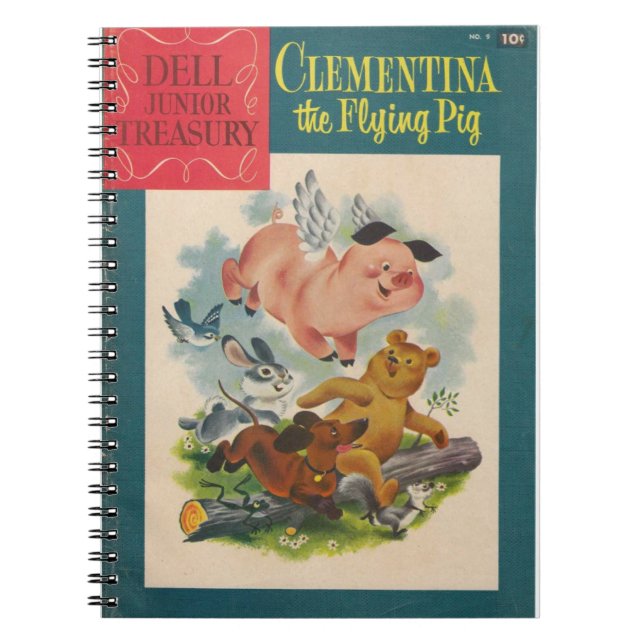 Clementina - Flying Gris - Retro Tecknads - Fantas Anteckningsbok (Framsidan)