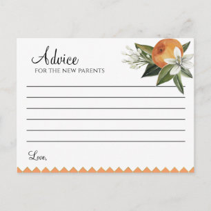 Clementine Baby Shower Vykort