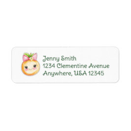 Clementine Cutie Adressetikett Returadress Etikett