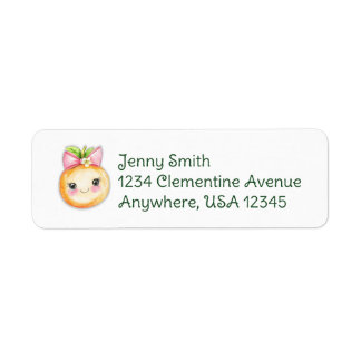 Clementine Cutie Adressetikett Returadress Etikett