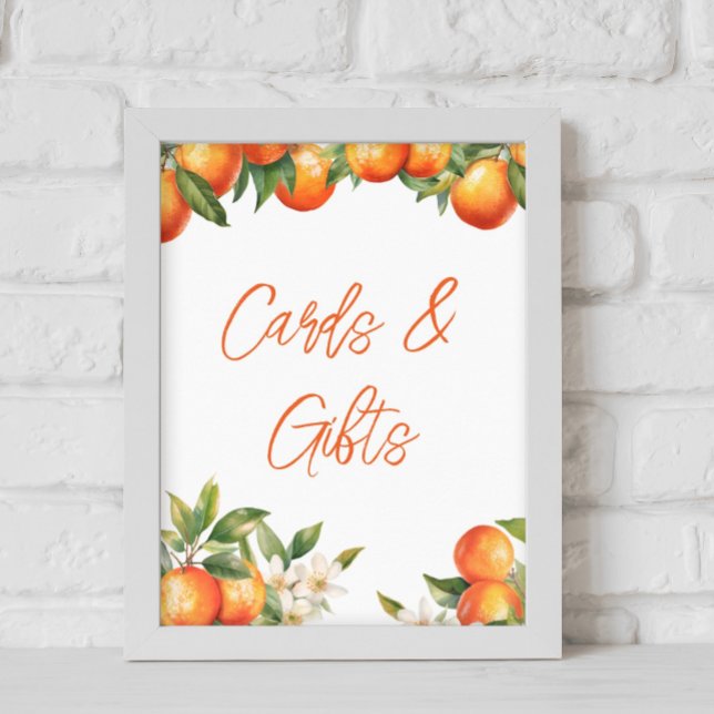 Clementine-Orangar Poster (Little Cutie Party Cards and Gifts sign)