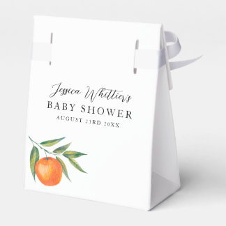 Clementine Watercolor "Cutie" Baby Shower Presentaskar