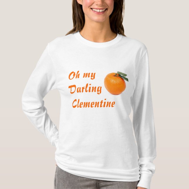 clementinekvinna hoodie tee shirt (Framsida)