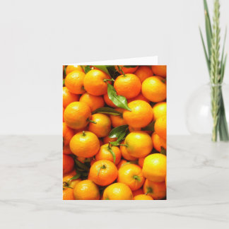 Clementines på trevlig frukt marknadsför helgkort