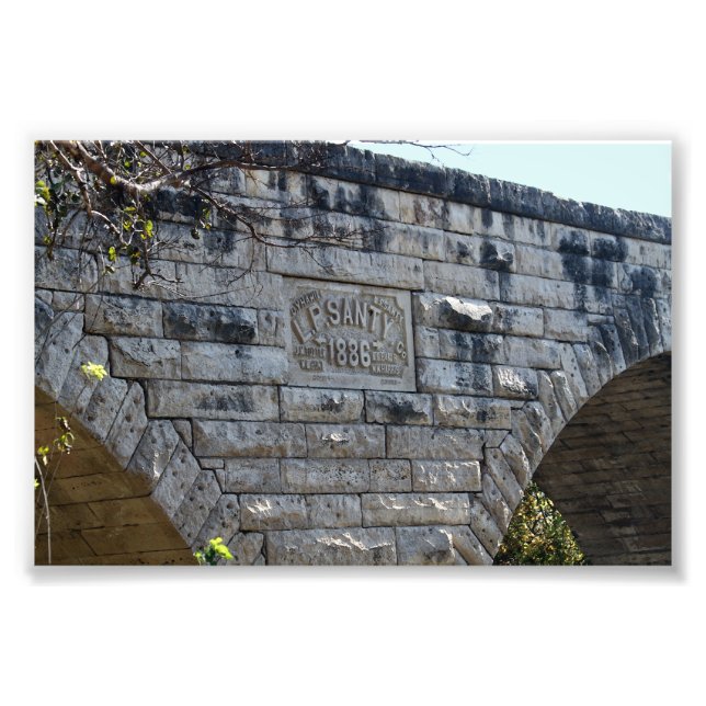 Clements Stone Arch Bridge, Kansas Fototryck (Framsidan)