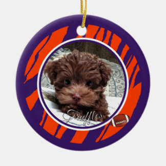 Clemson Dog Fan Customizable Julgransprydnad Keramik