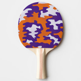 Clemson-Inspired Orange & Purple Tiger Camo Pingisracket
