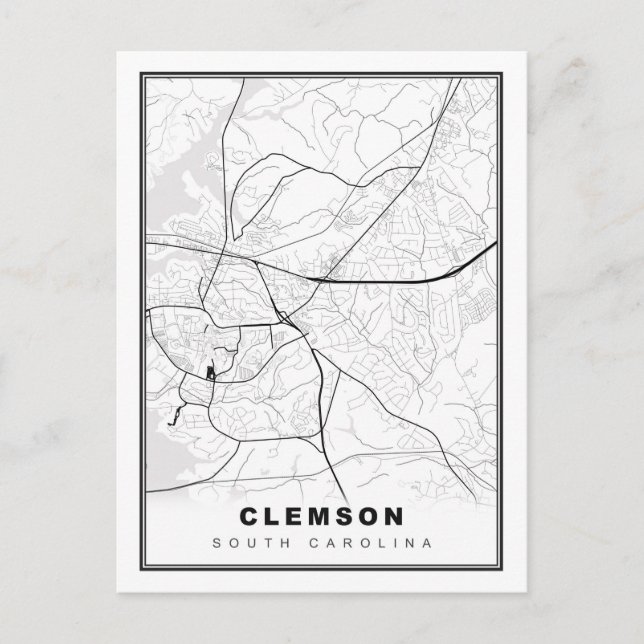 Clemson-karta Vykort (Framsida)