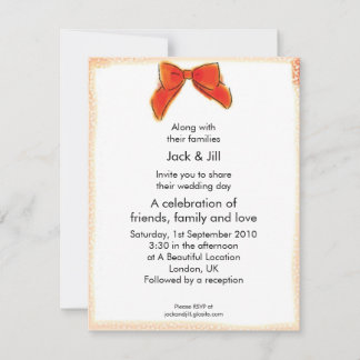 Cleo Bow (röd) 4,25x5,5 Inbjudningar