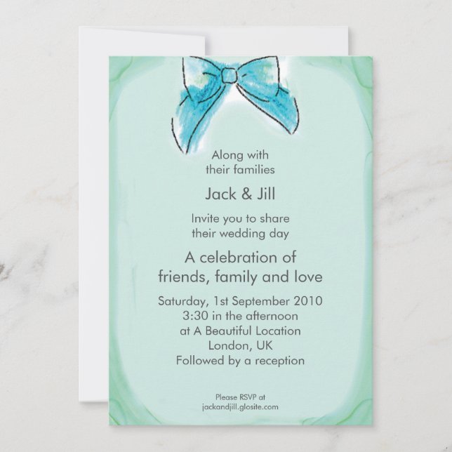 Cleo Bow (sömlös) 5x7 Inbjudningar (Framsida)