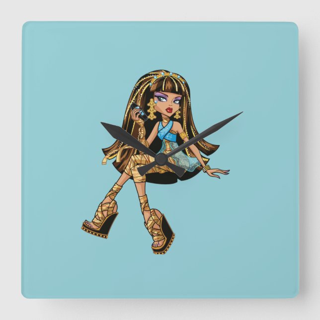 Cleo Clock Fyrkantig Klocka (Framsida)