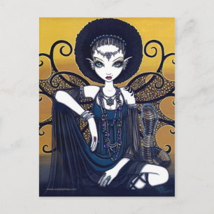 "Cleo" Postcard Egyptian Cobra Feary Goddess Vykort