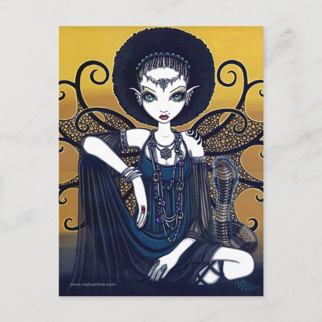 "Cleo" Postcard Egyptian Cobra Feary Goddess Vykort (Framsida)