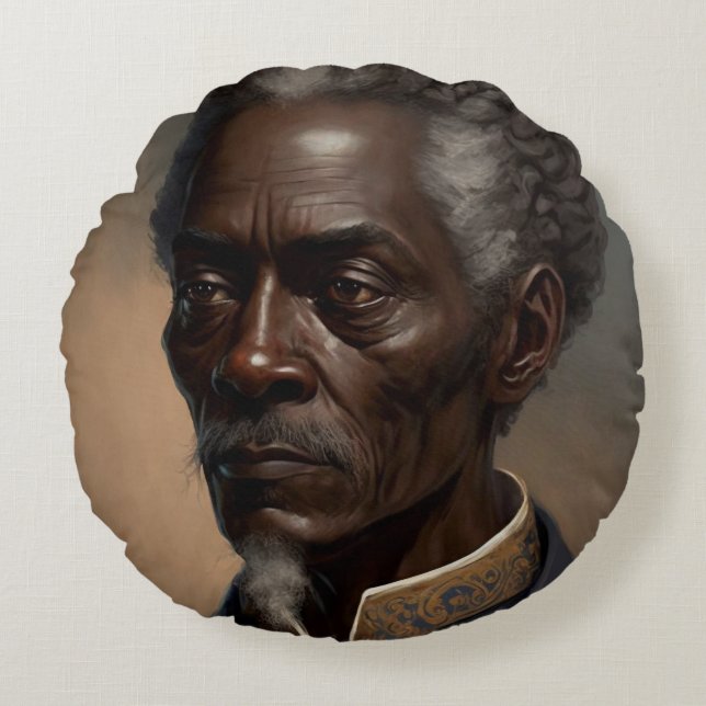 Cleon Porträt Gemälde Rund Kudde (Framsidan)