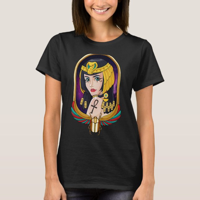 Cleopatra Ancient Egyptian Queen Pharaoh Goddess M T Shirt (Framsida)