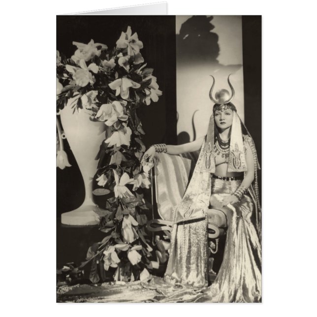 Cleopatra Claudette 1934 Colbert OBS Kort (Framsidan)