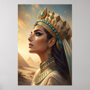 Cleopatra Den tidlösa skönhetsdrottningen egyptisk Poster