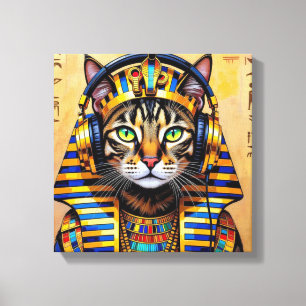 CLEOPATRA DROTTNING AV NILEN-BENGAL KATT CANVASTRYCK