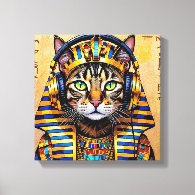 CLEOPATRA DROTTNING AV NILEN-BENGAL KATT CANVASTRYCK (Framsida)