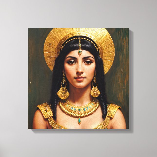 Cleopatra Egyptian Pharaoh Queen Art Canvastryck (Framsida)