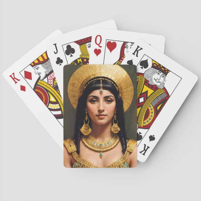 Cleopatra Egyptian Queen Pharaoh Art Casinokort (Baksidan)