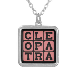 Cleopatra, egyptisk faraoj silverpläterat halsband
