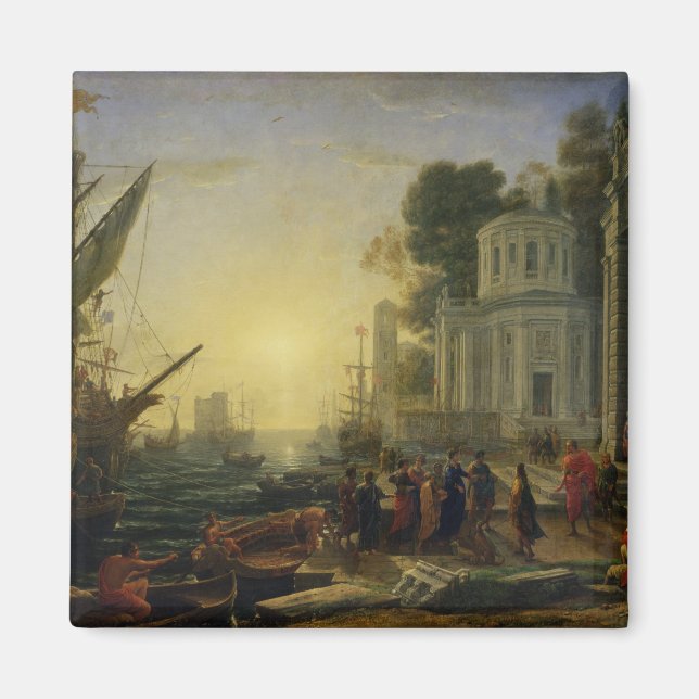 Cleopatra ilandstigning i Tarsus, 1642 Magnet (Framsidan)