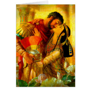 Cleopatra & Marc Antony av Leyendecker Hälsningskort
