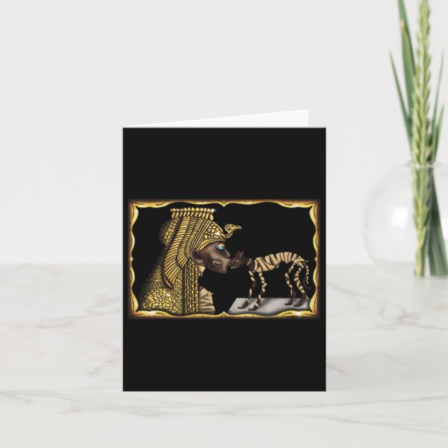 Cleopatra Mummy Funny Halloween Costumes Manar Kvi Kort (Framsida)