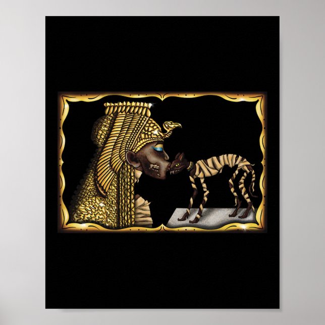 Cleopatra Mummy Funny Halloween Costumes Manar Kvi Poster (Framsidan)