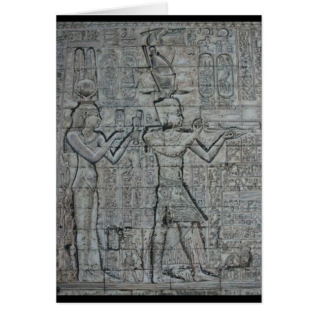Cleopatra och Caesarion Hälsningskort (Framsidan)