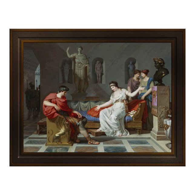 Cleopatra och Octavian av Louis Gauffier Fototryck (Framsidan)