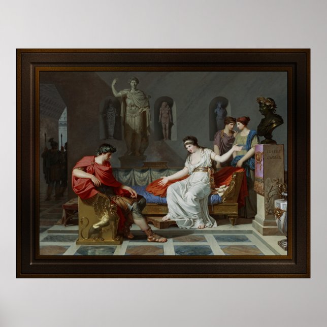 Cleopatra och Octavian av Louis Gauffier Poster (Framsidan)