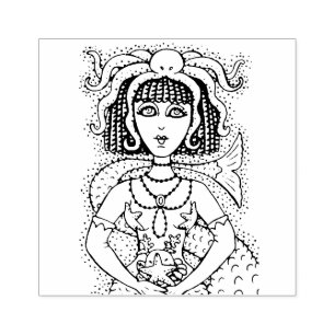 CLEOPATRA OCTOPUS SJÖJUNGFRU, FANTASY GOTH SIREN STÄMPEL