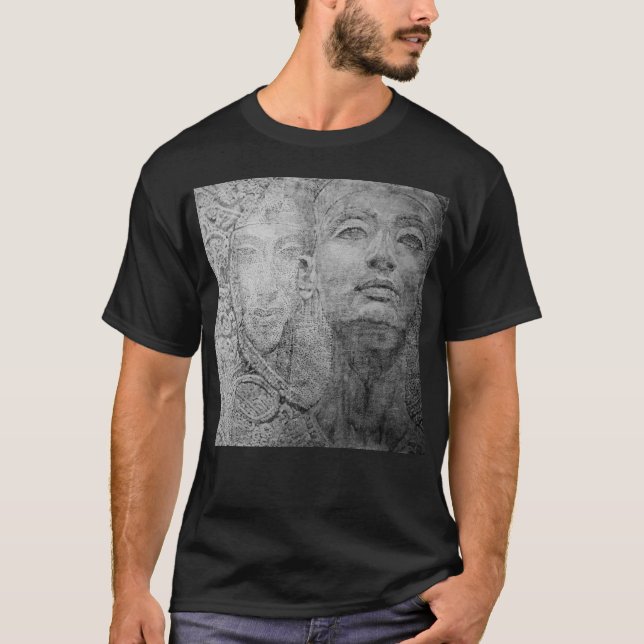 Cleopatra på den grundläggande mörka T-tröja T-shirt (Framsida)