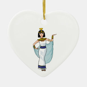 Cleopatra pharaohen av egyptenen julgransprydnad keramik