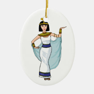 Cleopatra pharaohen av egyptenen julgransprydnad keramik