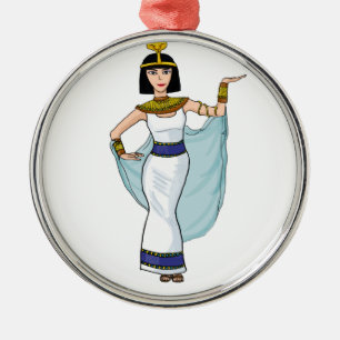 Cleopatra pharaohen av egyptenen julgransprydnad metall