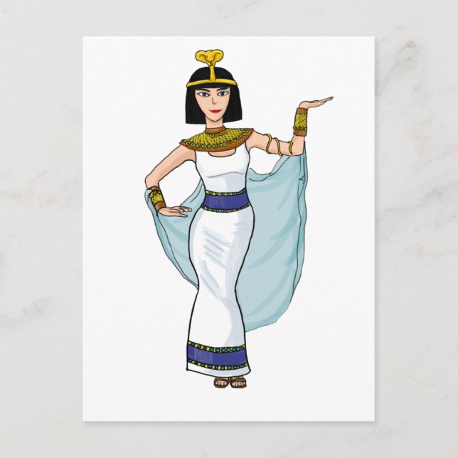 Cleopatra pharaohen av egyptenen vykort (Framsida)