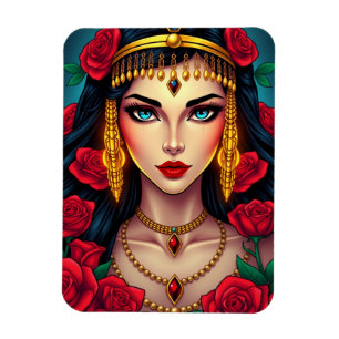 Cleopatra Queen of Egypten in Luxurious Splendor Magnet