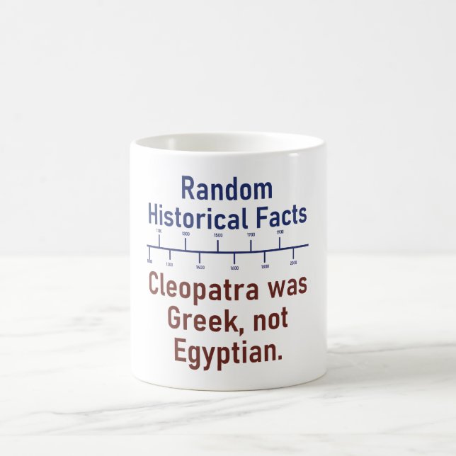 Cleopatra var grekiskt - historiskt faktum kaffemugg (Center)
