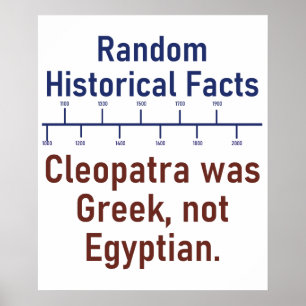 Cleopatra var grekiskt - historiskt faktum poster