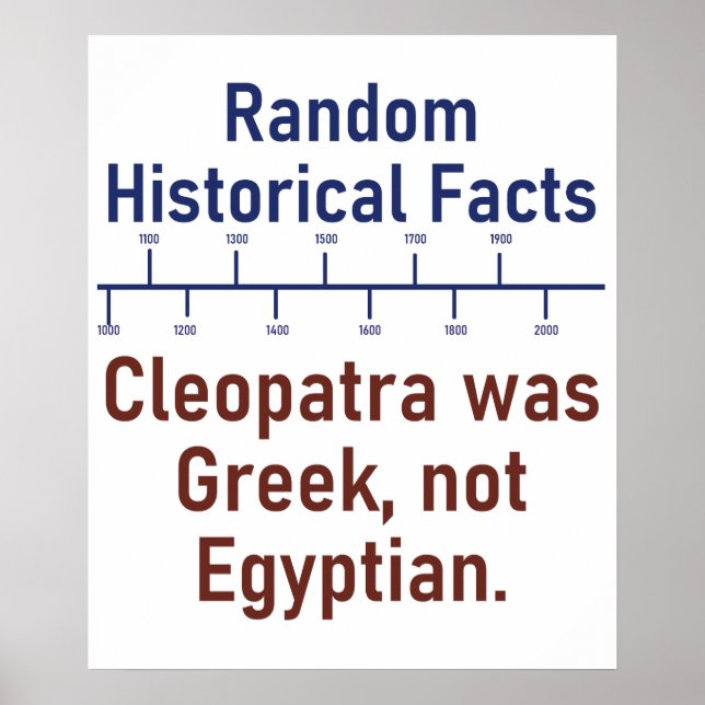 Cleopatra var grekiskt - historiskt faktum poster (Framsidan)