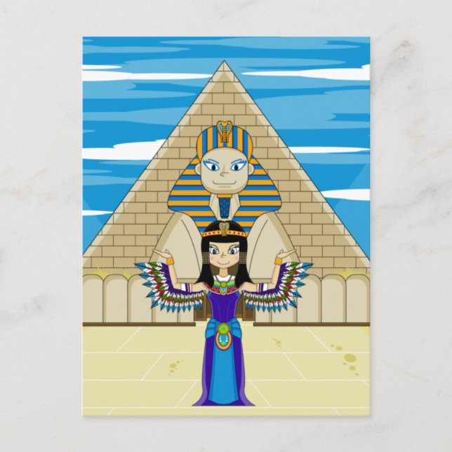 Cleopatra vid Underbart vykort för sfinx (Framsida)
